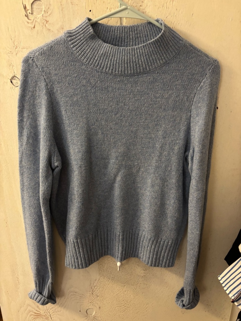 American Eagle Outfitters Light Blue Mock Neck Sweater